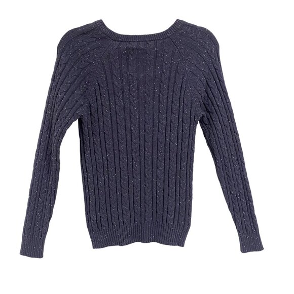 Jack Willis Women's Tinsbury Cable Knit Crew Sweater Navy Blue US Size‎ 10 - Picture 3 of 7